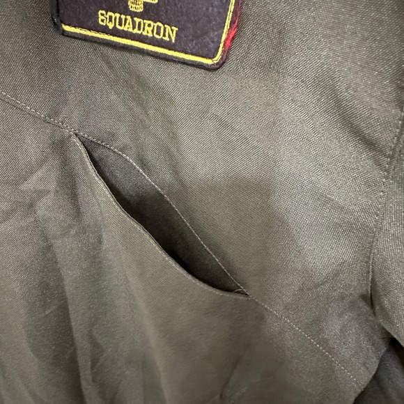 Tipsy Elves Squadron Flight Suit Jumpsuit Olive Green Military Costume Mens L - Picture 9 of 11